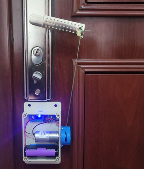 Push-Handle Type Rental Apartment Door Handle Lock, Mobile App, Bluetooth Applet, Nfc, Remote Wifi Unlocking, Easy to Open the Door