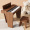 Walnut wood colored wooden piano+original piano stool+music sheet and piano sticker