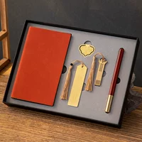 Набор из 5 частей Gengdu [Ketan Pen + Notebbook + закладка + Book Buckle + Yaves U-Disk] Подарочная коробка бесплатно пользовательская гравировка