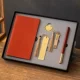 Набор из 5 частей Gengdu [Ketan Pen + Notebbook + закладка + Book Buckle + Yaves U-Disk] Подарочная коробка бесплатно пользовательская гравировка