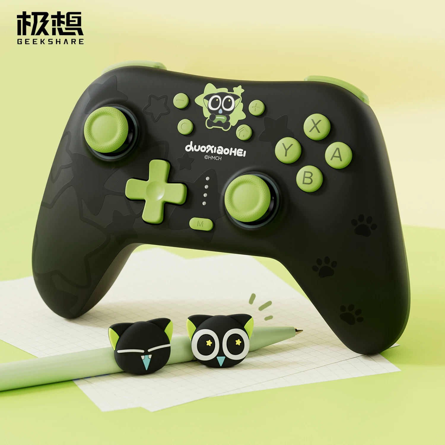 Switch2 геймпад Luo Xiaohei совместимый новый Pro2 подходит для NS OLED/ПК версия Steam/мобильный телефон планшет не-Xbox милый мультяшный девочка 520 подарок