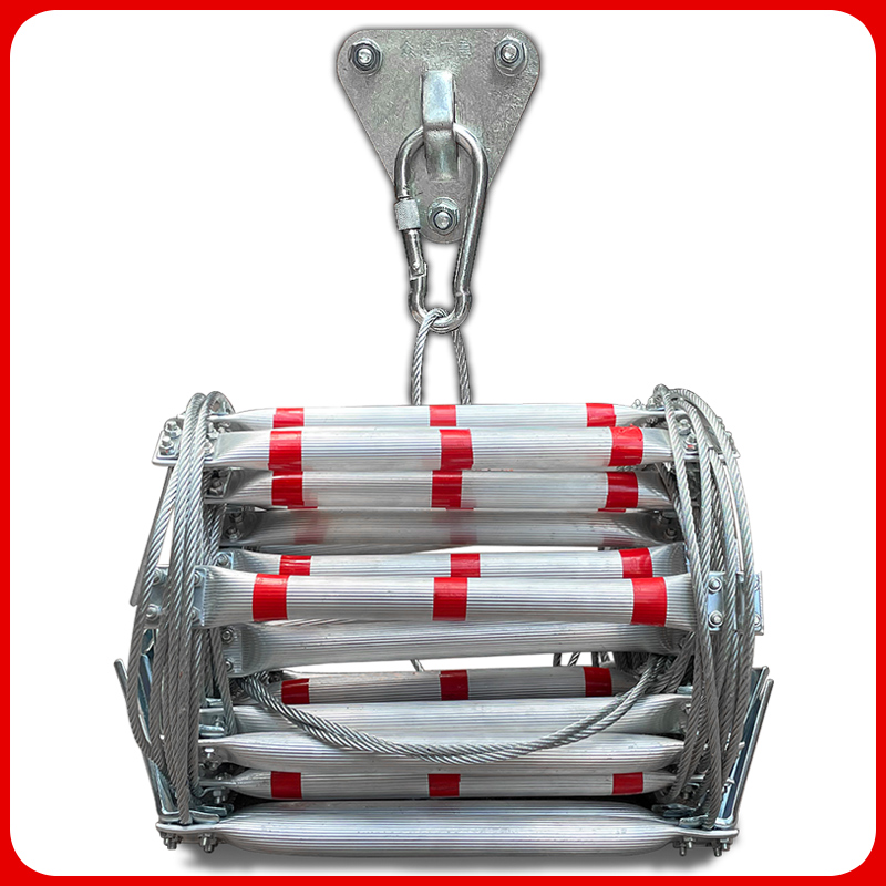 Soft ladder rope ladder fire rope ladder training ladder climbing home dormitory fire safety rescue steel wire aluminum alloy rope ladder