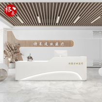 Company Front Desk Reception Desk Shop Small Cashier Desk Commercial Sales Building Hall Brief Modern Training Bar Desk Desk