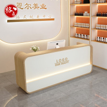 Clothing Store Collection Silver Desk Small Bar Terrace Arc Reception Corner Medecor Beauty Salon Company Front Desk Brief Joins Wind