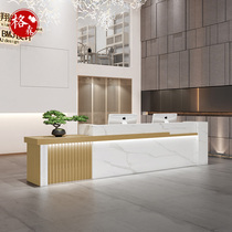 Company Reception Desk Reception Desk New Chinese Cashier Desk Clothing Shop Beauty Salon wellness Restaurant Tea House Terrace Custom