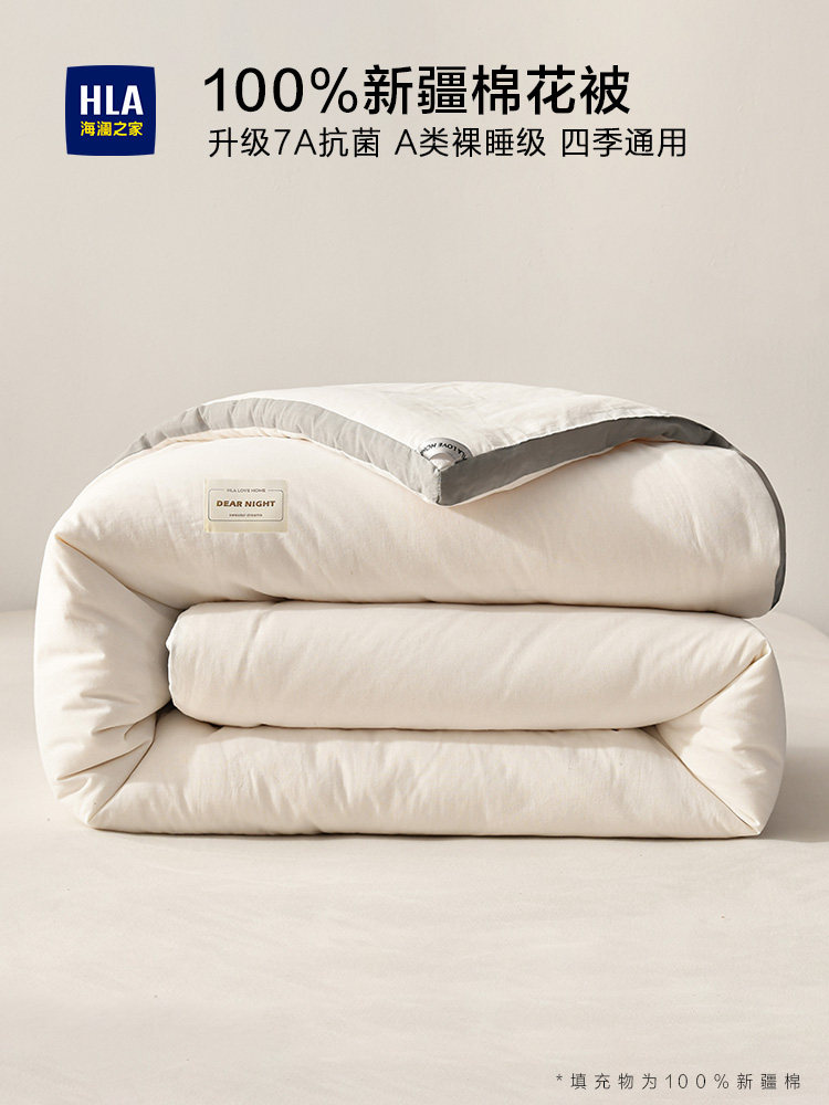 Winter Quilt Made of Pure Cotton from Xinjiang, Quilt Core for Autumn and Winter, Cotton Quilt, Cotton Batting, Thickened for Warmth in Winter, Single-Person Spring and Autumn Bedding