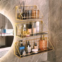 Toilet shelve Perforated Bathroom Wall-mounted Wash wash Wash Bench Wall Containing deity Toilet Supplies Big
