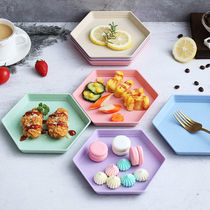 Wheat Straw Spinner Dish Home Nordic Small Saucer Spinner Head Disc Dish Table Litter Tray Table Plastic Slag Pan