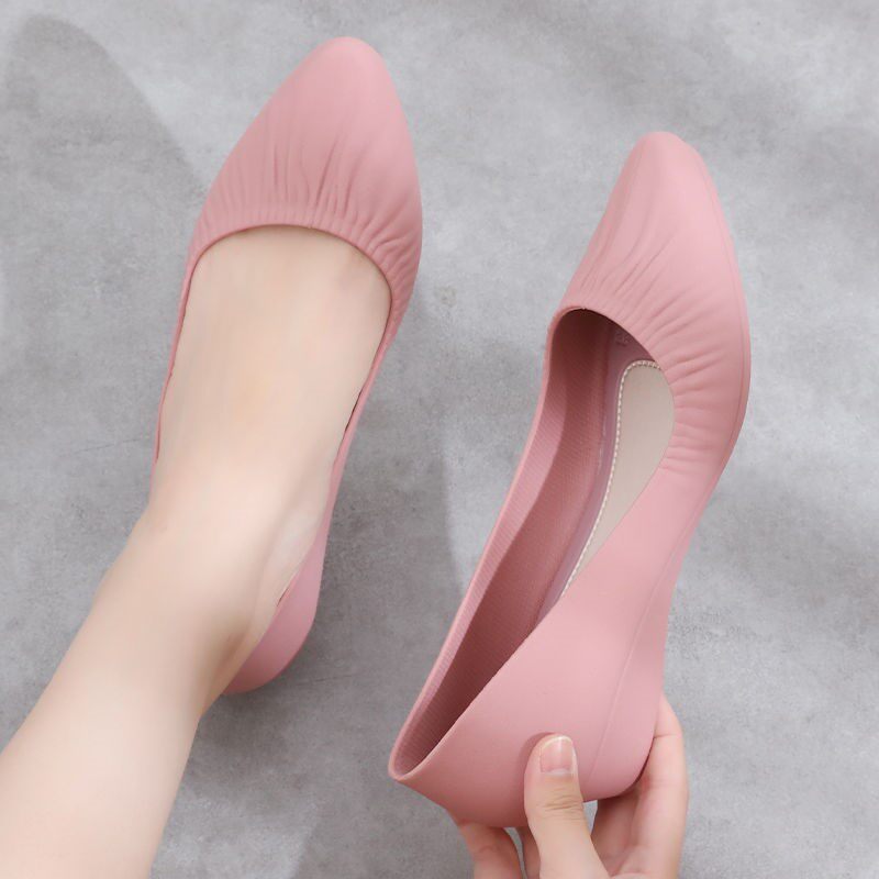 2021 New cool shoes late evening windy with gentle flat bottom pointed fairy single shoes Summer 100 hitch low heel style women's shoes