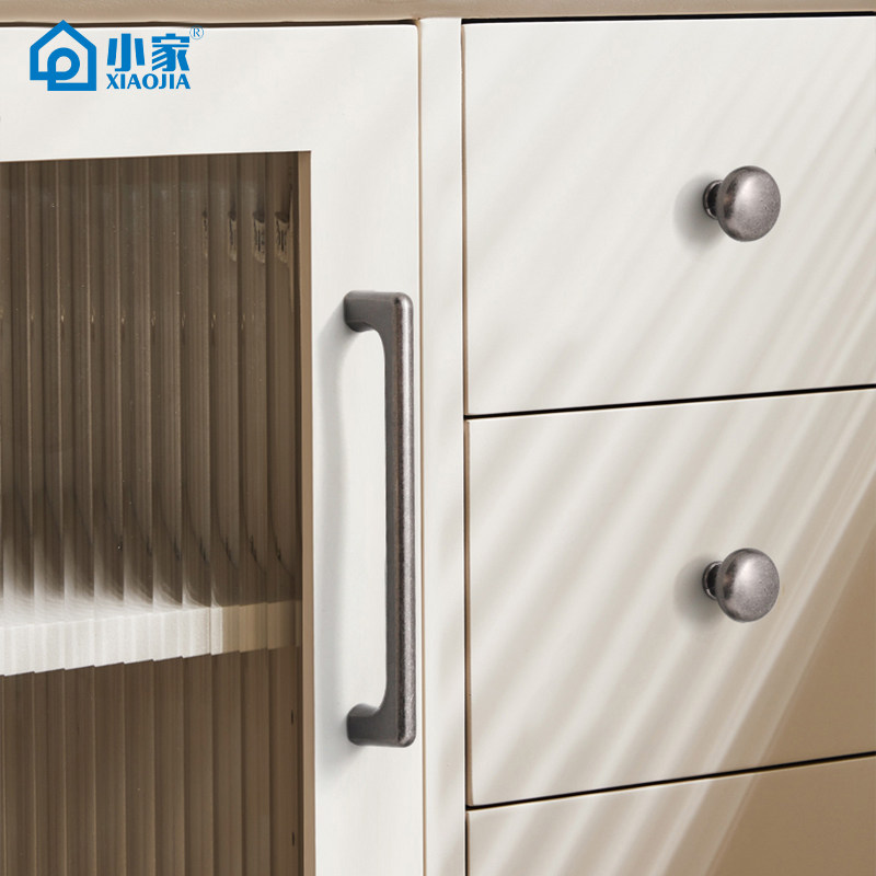 Small Wardrobe Door Handle, Drawer Cabinet, Cupboard, French-Style Handle, Aluminum Alloy, Modern Simple Large Flower Handle