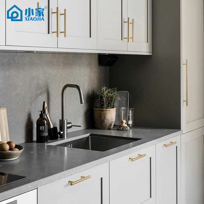 Small Brass Handle, Light Luxury Nordic French Style Wardrobe Door Handle, Drawer Gold Single-Hole Small Handle, Solid Pure Brass