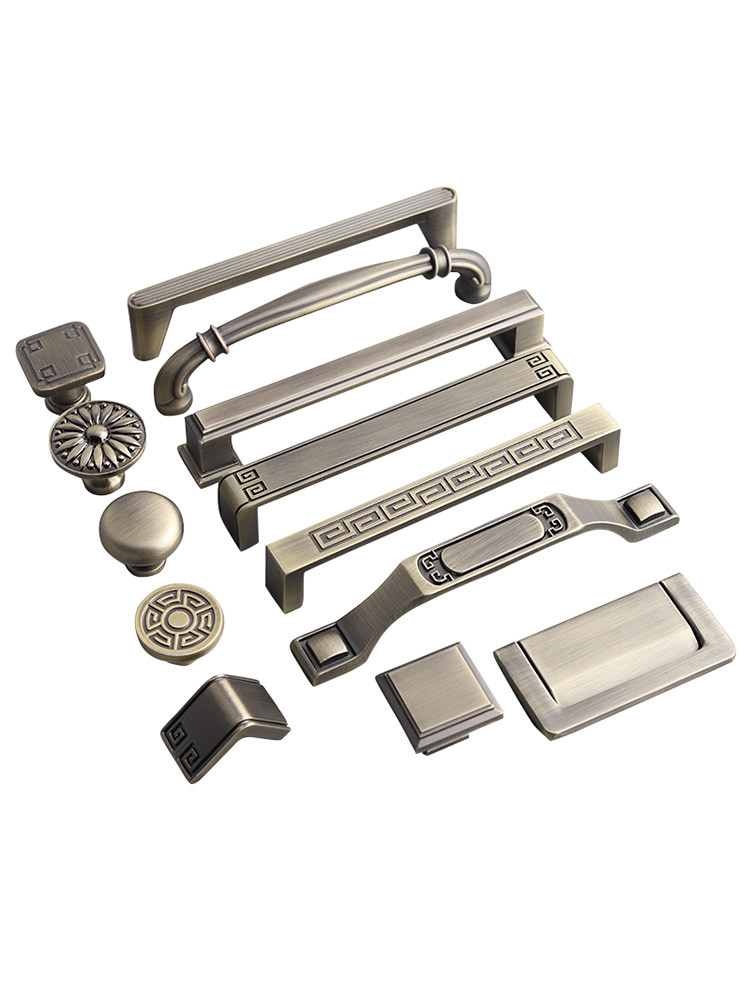 Light Luxury Antique Wardrobe Door Coffee Table Small Handle Desk Bedside Table Drawer New Chinese Style Handle Cabinet Hardware