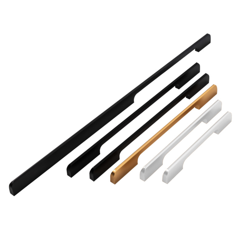 White High-End Light Luxury Modern Minimalist Cabinet Door Long Handle Wardrobe Drawer Cabinet Kitchen Cabinet Hardware Accessories Small Handle