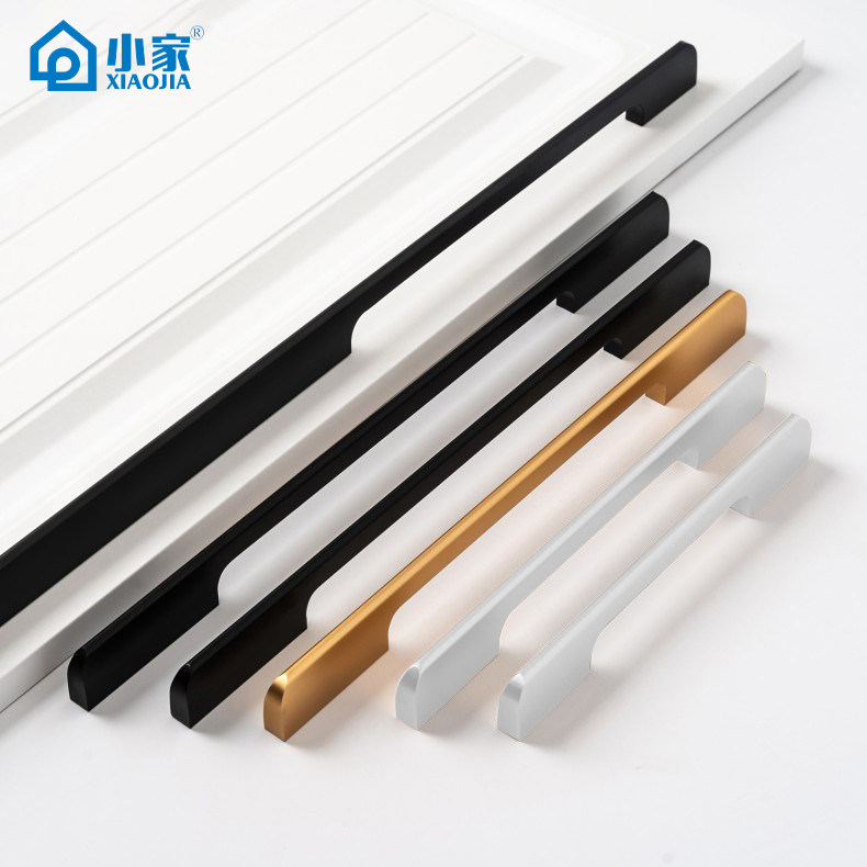 White High-End Light Luxury Modern Minimalist Cabinet Door Long Handle Wardrobe Drawer Cabinet Kitchen Cabinet Hardware Accessories Small Handle