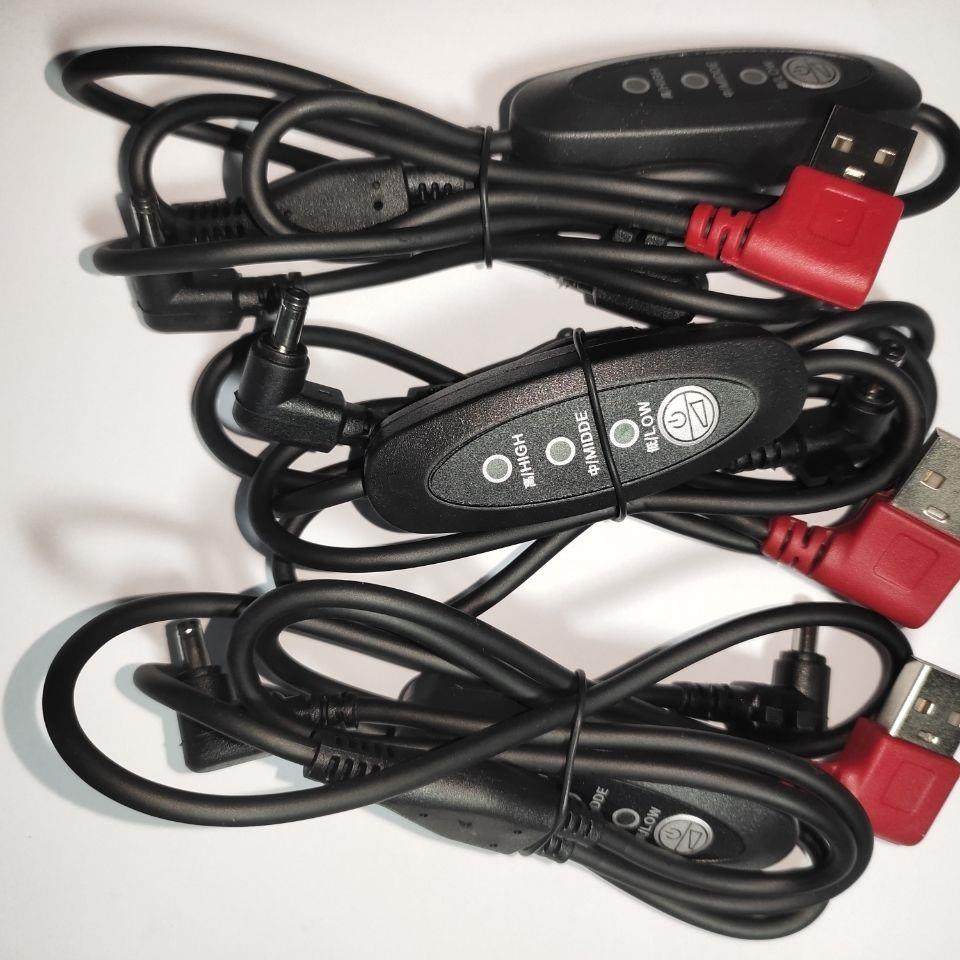 5V elbow USB three-gear throttle switch plus eight anti-break wire 3 8DC head with buckle adjustable 5200 turn