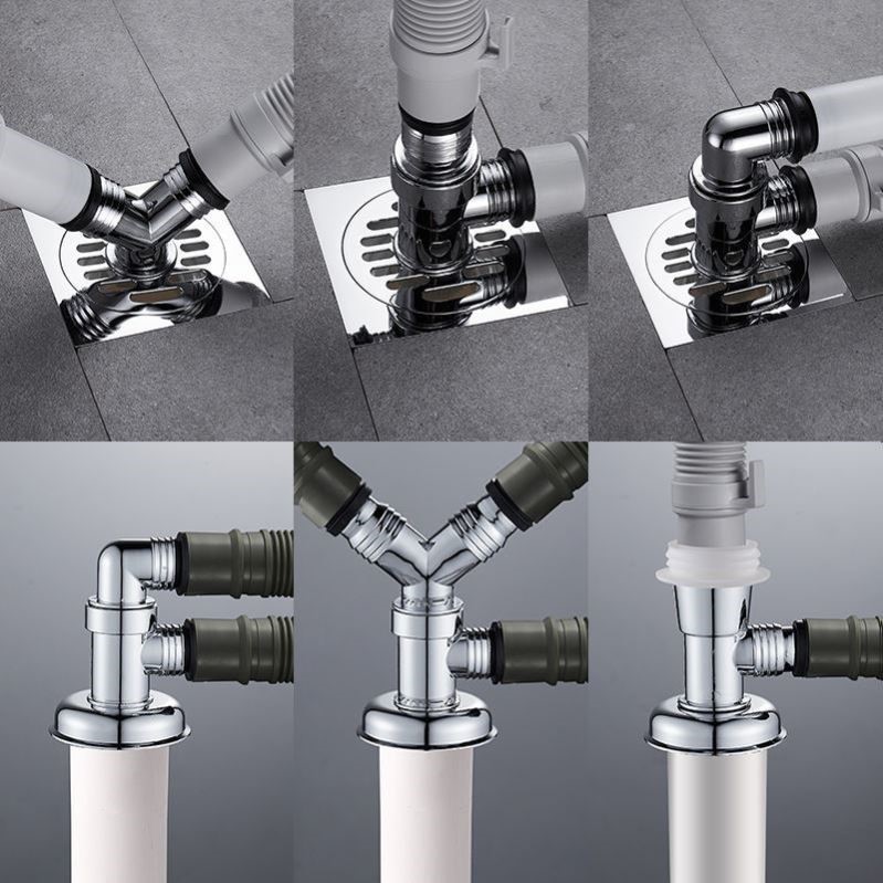 Sewer plug device anti-return water washing machine basin drainage three-way floor drain joint two-in-one deodorant and anti-overflow