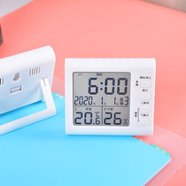 Multifunctional large screen thermometer and hygrometer indoor thermometer electronic household dry and wet thermometer with alarm clock