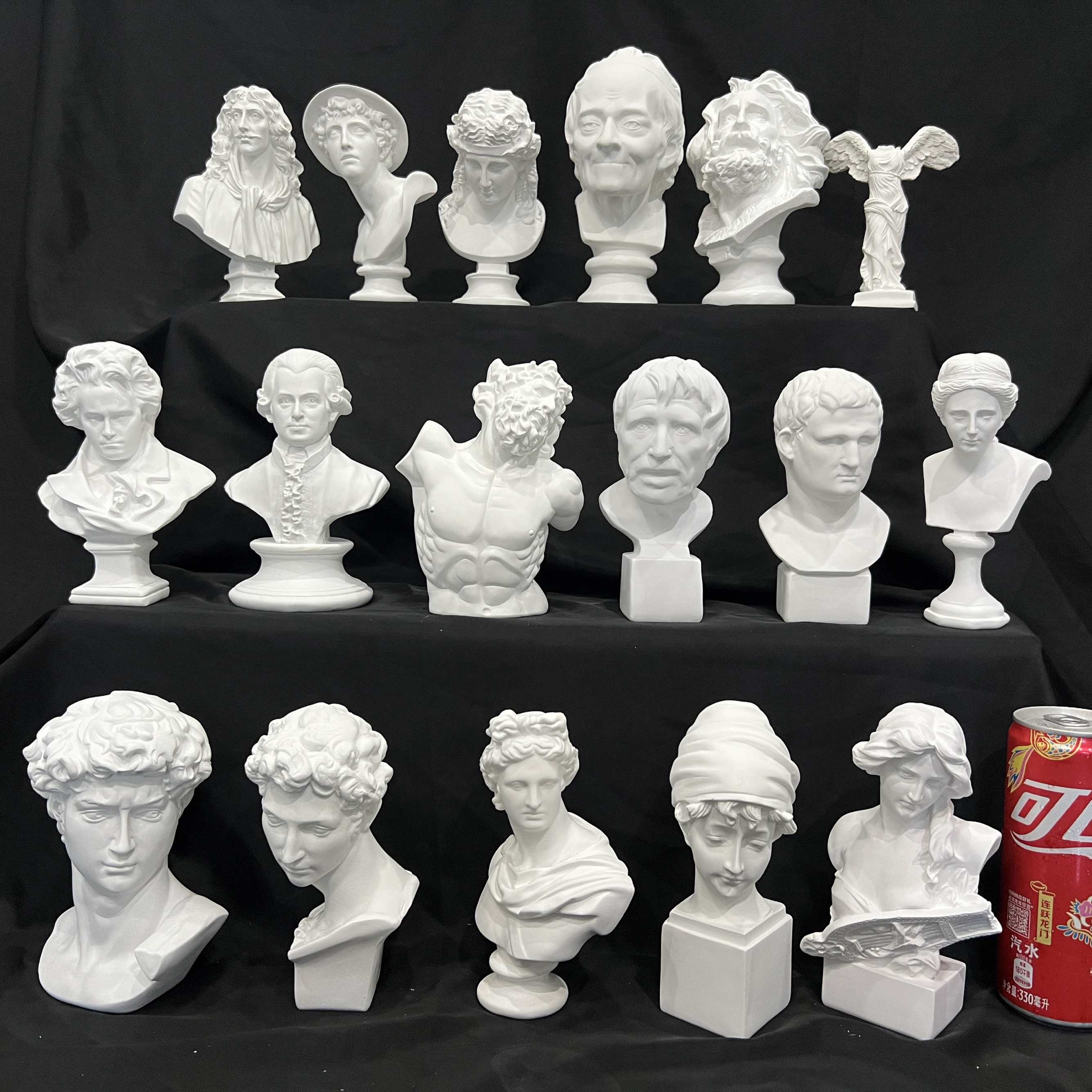 北欧の人物彫刻レトロスケッチ小さな頭肖像装飾小さな樹脂石膏像ダビデアポロヴィーナス