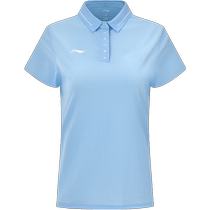 Li-Ning Honor National Flag National Team Sportswear Womens Training Wear Short-Sleeved Quick-Drying T-Shirt POLO Shirt Half-Sleeve