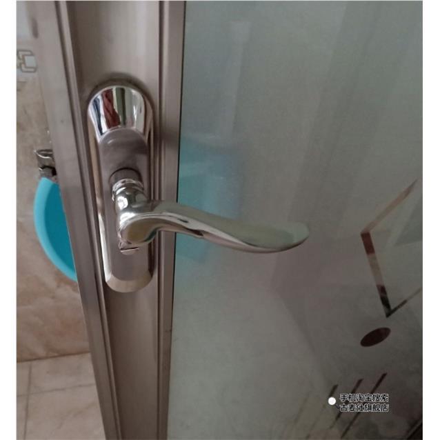 Concave Black Curved Bathroom Door Lock Single Tongue Toilet Titanium Magnesium Aluminum Alloy Door Lock Handle Keyless 110