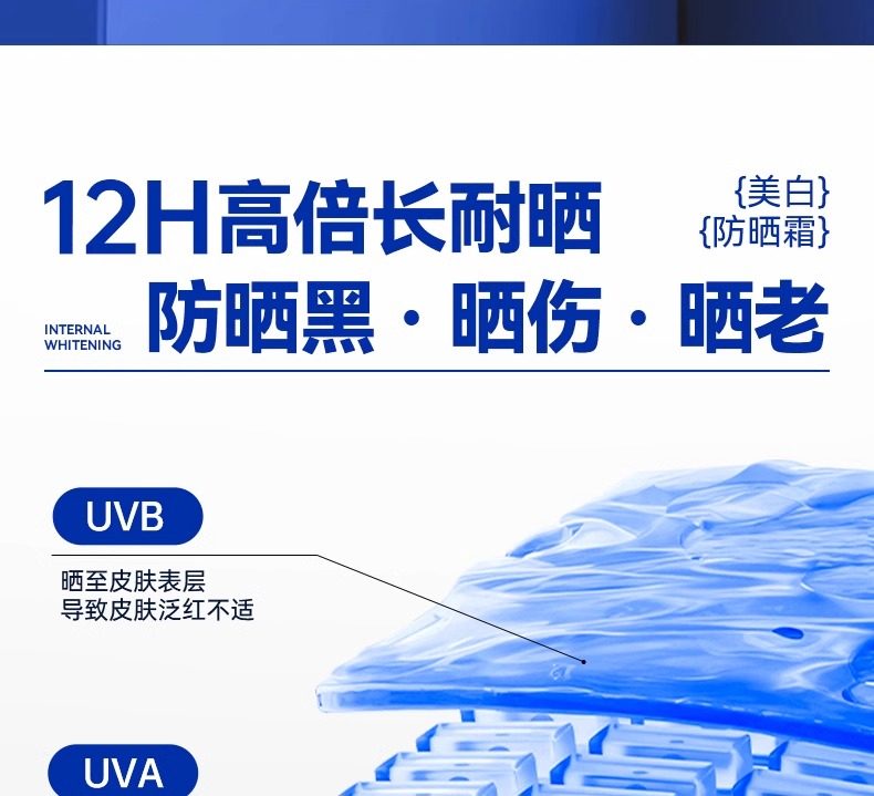 【中国直邮】 VHE 防晒霜 清爽脸部防紫外线隔离学生党 50g/瓶
