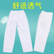 Childrens Taekwondo Clothing Karate Pants Pure Cotton White Taekwondo College Students Adult Men and Women Training