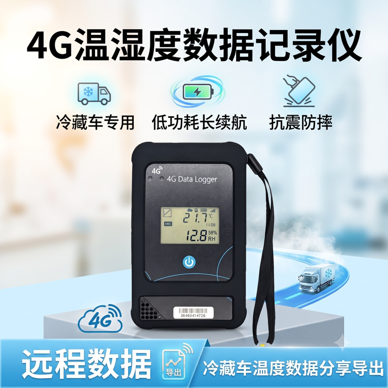 Refrigerated Truck Portable Temperature Control Device Thermometer with Real-Time Mobile Viewing, High-Precision Recorder for Cold Chain Use