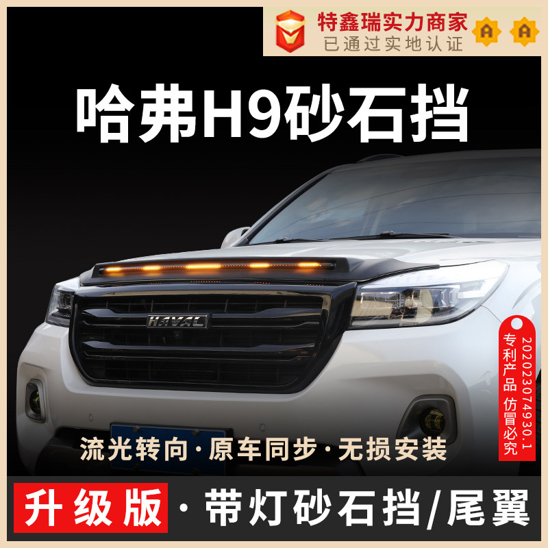 Te XinRui is suitable for 22 great wall Haval H9 with lamp sandstone tail wing cover modification Harvard auto parts