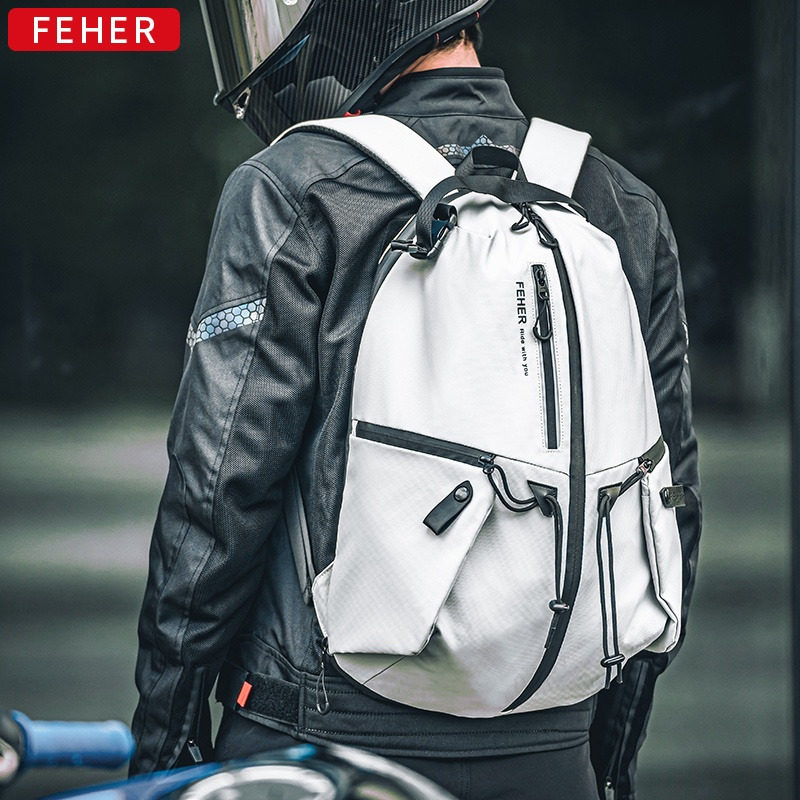 New Products FEHER Motorcycle Riding Backpack Helmet Bag Locomotive Rider Multifunction Waterproof Double Shoulder Travel Bag-Taobao