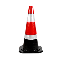 Jiuwu Erqi 70CM rubber road cone EVA reflective cone square cone ice cream bucket safety warning column plastic road cone