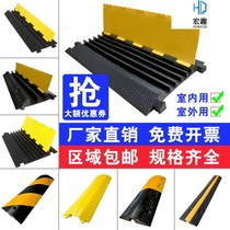 Large tri-groove rubber wiring trunking plate outdoor cable protection plate stage threading cross-bridge plate ground wire groove to wear