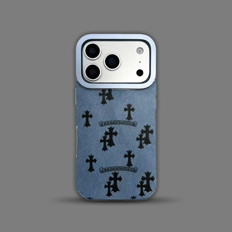 Chrome Hearts Cross Pattern iPhone Case
