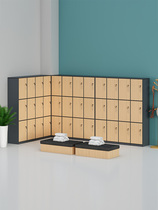Wooden locker staff locker gym bathroom changing wardrobe factory workshop storage cabinet six-door cabinet modern