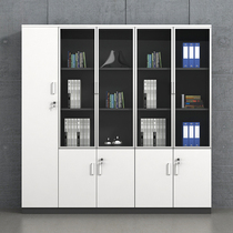 Office modern boss bookcase file cabinet wooden file cabinet with lock glass cabinet mobile locker