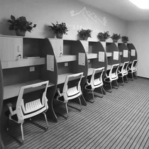 Self-study room study table university entrance examination certificate shared paid study table and chair combination closed immersive partition table