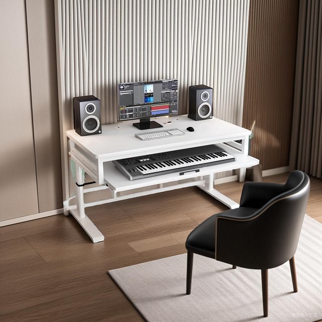 Lift arrangement workbench electronic piano table midi keyboard music production recording studio hand lift computer table