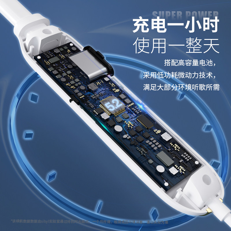 2026 New Bluetooth Headset, Neck-Mounted Wireless Sports Semi-In-Ear Noise-Cancelling, Ultra-Long Battery Life, Large Battery for Girls