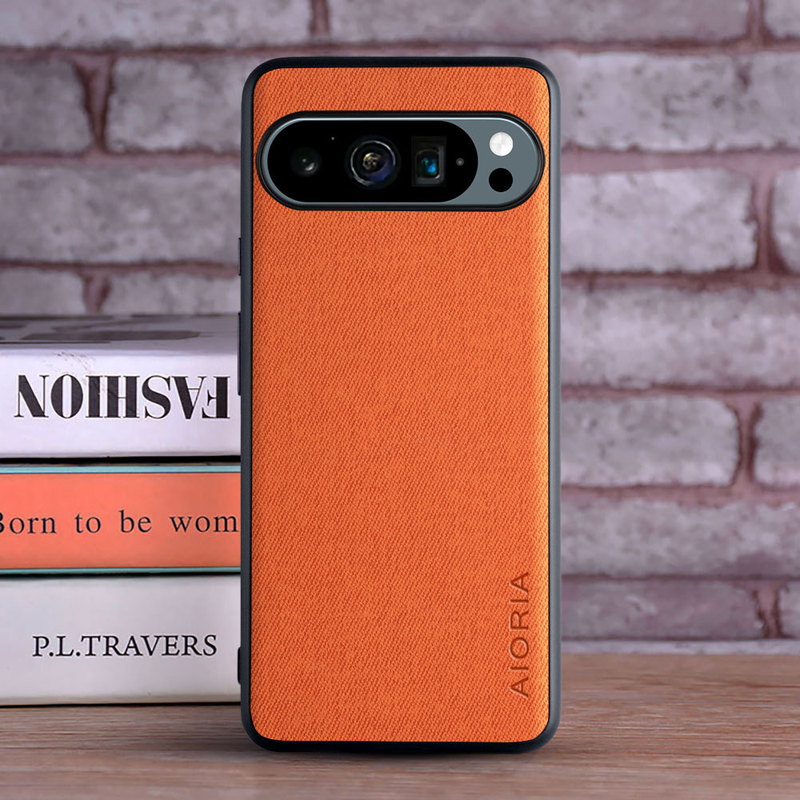 Suitable for Google Pixel 9 Pro, Google 9 Xl, Pixel 8A, Simple Real Fabric Texture Phone Case