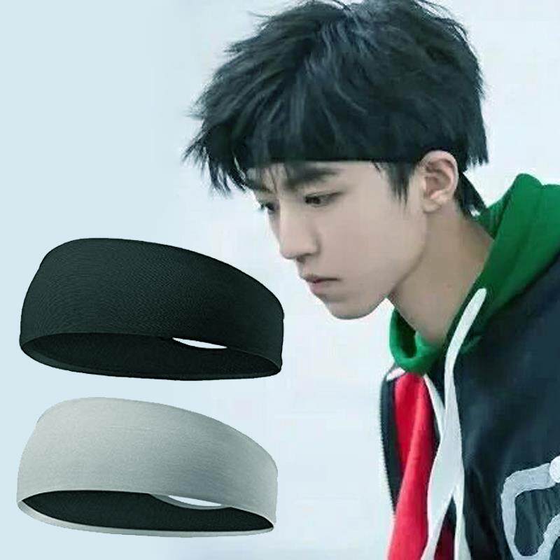 Summer thin men's fitness running hairband anti-perspirant sports band hoop forehead with sweat-absorbing basketball headscarf
