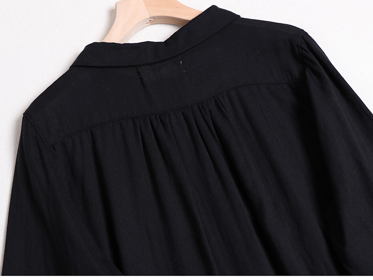 Nữ văn học ren cổ áo búp bê đôi cotton áo sơ mi nữ dài tay áo sơ mi búp bê mùa xuân và mùa thu - Áo sơ mi dài tay kiểu áo sơ mi nữ đẹp