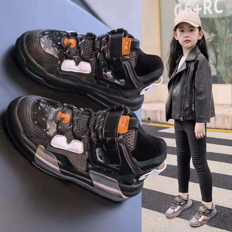 South Korea Boy Shoes Baby Inside Heightening Breathable Sneakers 2022 Spring Autumn New Children's Magic Sticker Old Daddy Shoes Female Tide