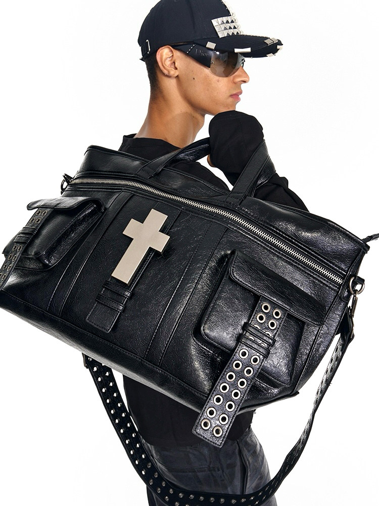 A must-have for 25 years! rebel wave crossburst leather satchel
