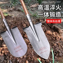 Xinjiang military-printed steel shovel manganese steel tip shovel thickened wooden handle shovel digging tree outdoor special narrow shovel farmer