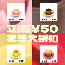 Flash Industrial Season Flowers Flowers Home Mark Cups Girls Water Glasses Office Ceramic Breakfast Cups Coffee Cups Gifts