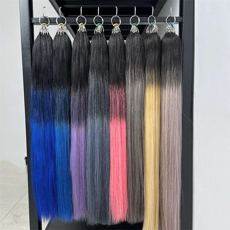 Paris Dyed Feather Hair Extensions, 100% Real Hair, Third Generation 6D Bundles, Double-Line Micro-Interface Braided Hair Extensions, No Hair Breakage