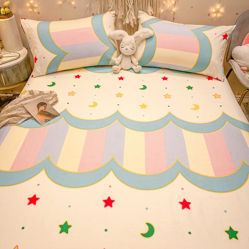 Cotton fitted sheet one piece pure cotton children's all-inclusive non-slip fixed Simmons protective cover bed cover dust cover mattress cover