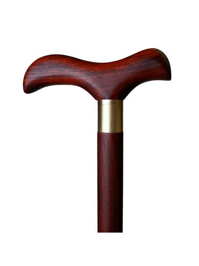 Rosewood Walking Stick, Solid Wood Cane, Elderly Walking Stick, Lightweight, Non-Slip, Hiking Round-Headed Stick, Gentleman's Walking Stick, Trekking Pole