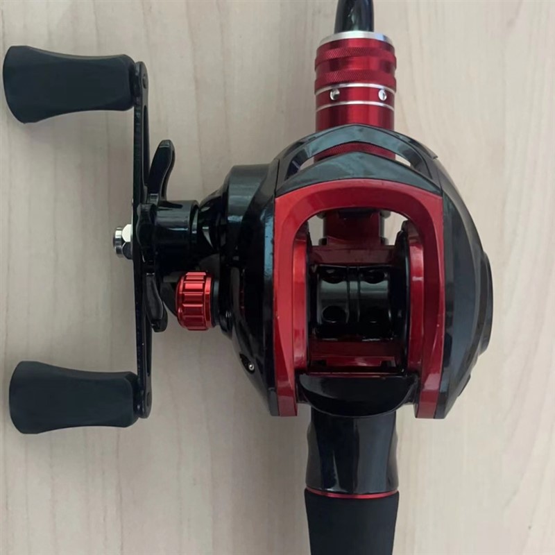 Road Yrod Fishing Gear Suit Red Black Drop Wheel Far Throw Spinning Wheel Throw Throw Black Teething Fishing Rod