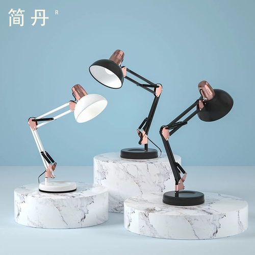 Обучающая настольная лампа для школьников, рабочое светодиодное чтение для рабочего стола для кровати, защита глаз, подходит для студента, в американском стиле