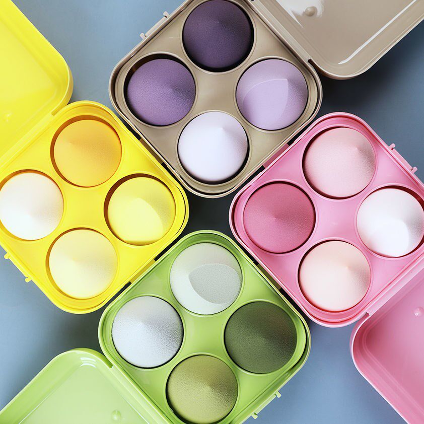 Boxed Beauty Egg Super Soft Not To Eat Pink Sponge Egg Dry And Wet Air Cushion Powder Bashing Makeup Egg Noodle Balls Makeup Eggs